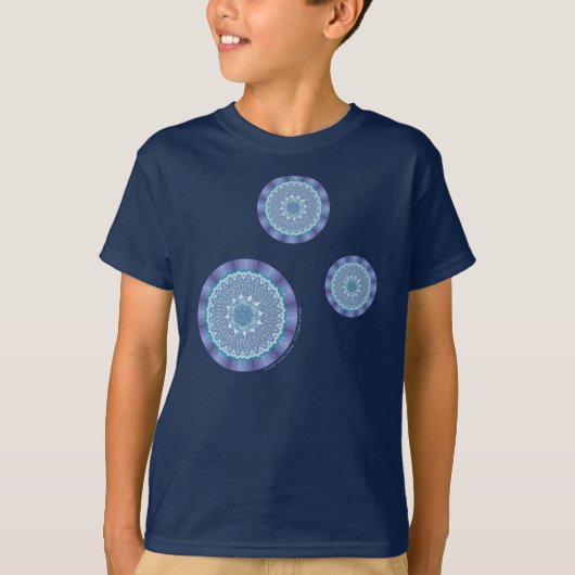 Water Mandala Kinder und Baby Dark Shirt (Vorderseite)