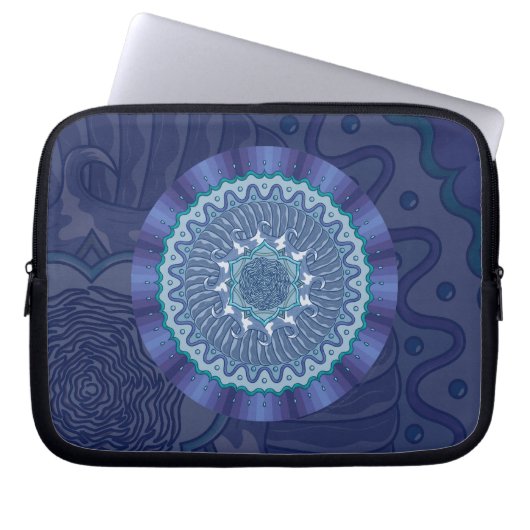 Water Mandala Laptop Case (Vorderseite)