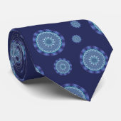 Water Mandala Men's Neck Tie Krawatte (Gerollt)