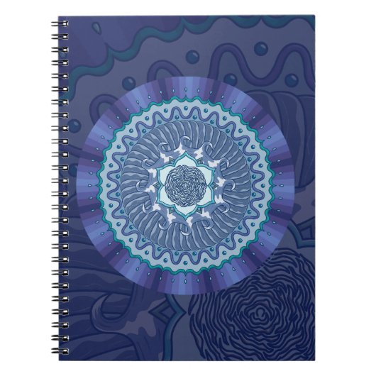 Water Mandala Notebook Notizblock (Vorderseite)