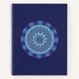 Water Mandala Spiral Notebook Notizblock