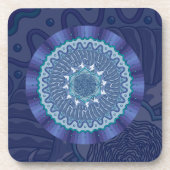Water Mandala Square Untersetzer (Vorderseite)