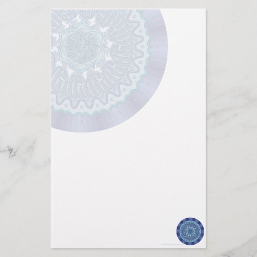 Water Mandala Stationery Briefpapier (Vorderseite)