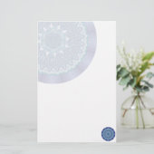 Water Mandala Stationery Briefpapier (Stehend Vorderseite)