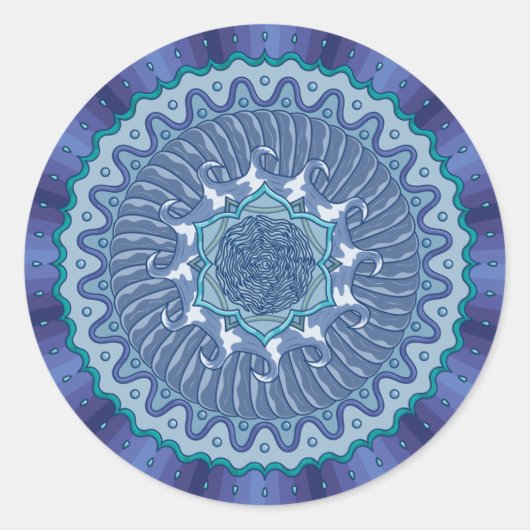 Water Mandala Sticker (Vorderseite)