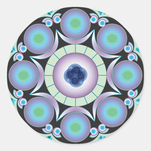 Water Mandala - Stickers (Vorderseite)