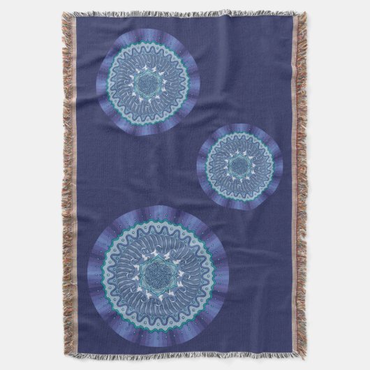 Water Mandala Throw Blanket Decke (Vorderseite Vertikal)