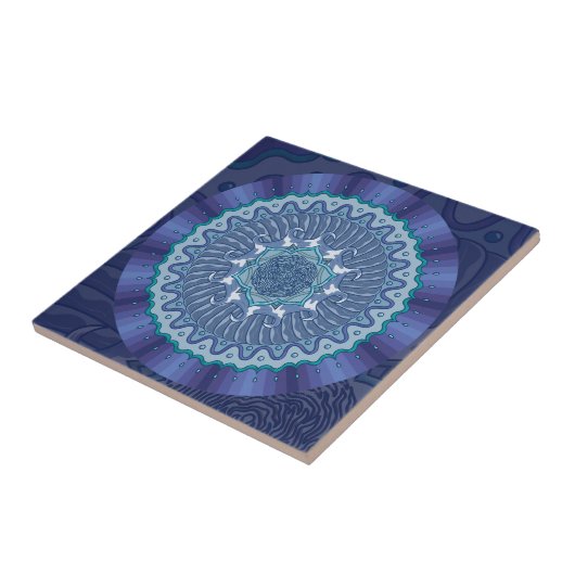 Water Mandala Tile Fliese (Seite)