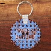 Water Manhole Cover. Rustic. California Schlüsselanhänger (Rückseite)