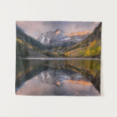 Water | Maroon Bells Colorado Wandteppich (Vorderseite (Horizontal))
