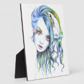 Water Meerjungfrau Mädchen Surreal Fantasy Portrai Fotoplatte (Seite)