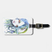 Water Meerjungfrau Mädchen Surreal Fantasy Portrai Gepäckanhänger (Vorderseite horizontal)