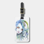 Water Meerjungfrau Mädchen Surreal Fantasy Portrai Gepäckanhänger (Vorderseite vertikal)