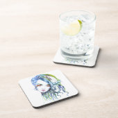 Water Meerjungfrau Mädchen Surreal Fantasy Portrai Untersetzer (Rechte Seite)