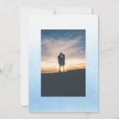 Water Meets Sky Watercolor Wedding Dankeskarte (Rückseite)