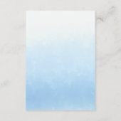 Water Meets Sky Watercolor Wedding Details Begleitkarte (Rückseite)