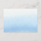 Water Meets Sky Watercolor Wedding Details Begleitkarte (Rückseite)