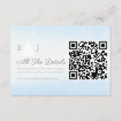 Water Meets Sky Watercolor Wedding Details Begleitkarte (Vorderseite)