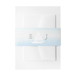 Water Meets Sky Watercolor Wedding Einladungsbanderole