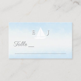 Water Meets Sky Watercolor Wedding Platzkarte