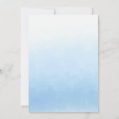 Water Meets Sky Watercolor Wedding Reception Einladung (Rückseite)