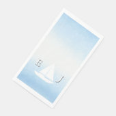 Water Meets Sky Watercolor Wedding Serviette (Ecke)