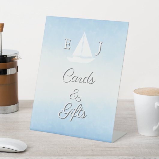 Water Meets Sky Watercolor Wedding Sockelschild (In SItu)