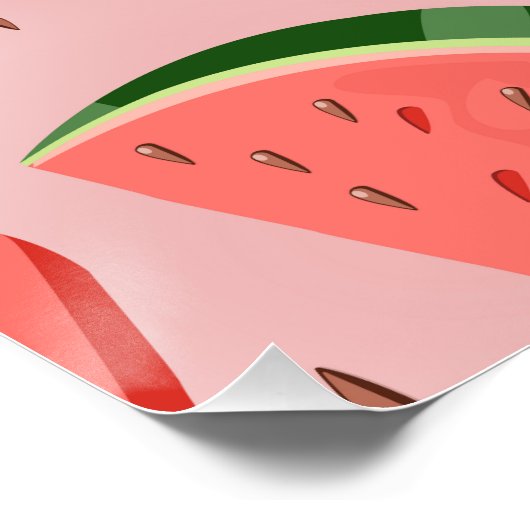 Water Melon Pattern Poster (Ecke)