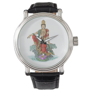 Water Moon Guan Yin Bodhisattva Watch Armbanduhr