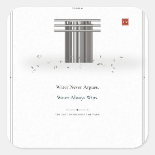 Water Never Argues Taoistischer Aufkleber