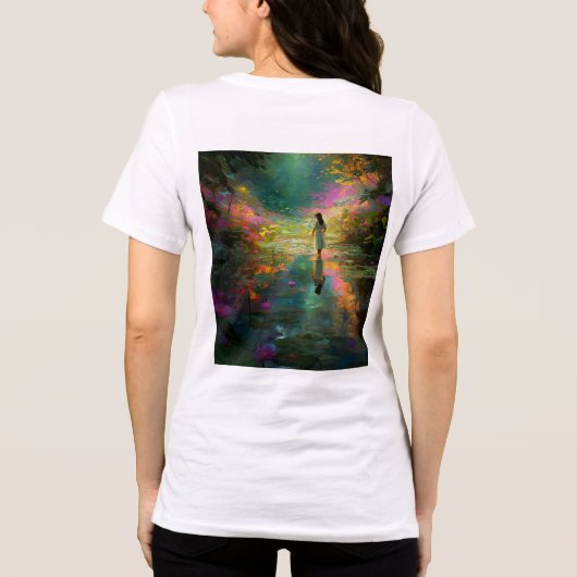Water Nymph By a Magic Pond Tri-Blend Shirt (Rückseite)