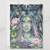 Water Nymph Lily Fairy Elf Fantasy Card (Vorderseite)
