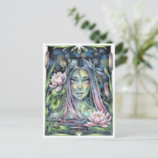 Water Nymph Postkarte (Stehend Vorderseite)