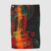 Water Orange Red Blue Modern Abstract Art Pattern Golfhandtuch (Vorderseite)