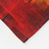 Water Orange Red Blue Modernes Abstraktes Kunstmus Fleecedecke (Ecke)