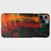 Water Orange Red Blue Modernes Abstraktes Kunstmus iPhone Hülle (Rückseite (Horizontal))