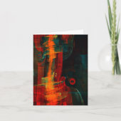 Water Orange Red Blue Modernes Abstraktes Kunstmus Karte (Vorderseite)