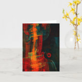 Water Orange Red Blue Modernes Abstraktes Kunstmus Karte (Gelbe Blume)