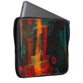 Water Orange Red Blue Modernes Abstraktes Kunstmus Laptopschutzhülle (Vorne Rechts)