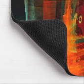 Water Orange Red Blue Modernes Abstraktes Kunstmus Mousepad (Ecke)