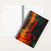 Water Orange Red Blue Modernes Abstraktes Kunstmus Planer (Anzeige)