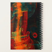 Water Orange Red Blue Modernes Abstraktes Kunstmus Planer (Rückseite)