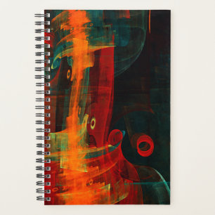 Water Orange Red Blue Modernes Abstraktes Kunstmus Planer