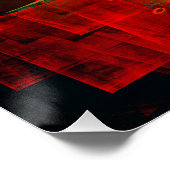 Water Orange Red Blue Modernes Abstraktes Kunstmus Poster (Ecke)