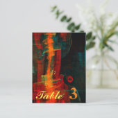 Water Orange Red Blue Modernes Abstraktes Kunstmus Postkarte (Stehend Vorderseite)