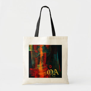 Water Orange Red Blue Modernes Abstraktes Kunstmus Tragetasche