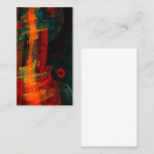 Water Orange Red Blue Modernes Abstraktes Kunstmus Visitenkarte (Vorne/Hinten)