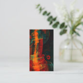 Water Orange Red Blue Modernes Abstraktes Kunstmus Visitenkarte (Stehend Vorderseite)