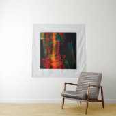 Water Orange Red Blue Modernes Abstraktes Kunstmus Wandteppich (Beispiel)