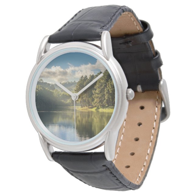 Water | Pang Oung Lake & Pine Forest Thailand Armbanduhr (Schrägansicht)